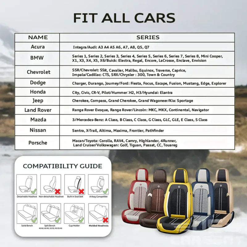 US Nox Full Set Universal Breathable Waterproof Vehicle Leather Cover for Cars, SUV